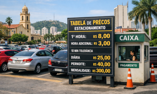 Chega de surpresa no caixa: projeto quer obrigar estacionamentos a expor preços na entrada em Cuiabá