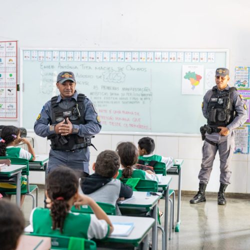 Parceria da Prefeitura de Cuiabá com a PM reforça segurança nas escolas