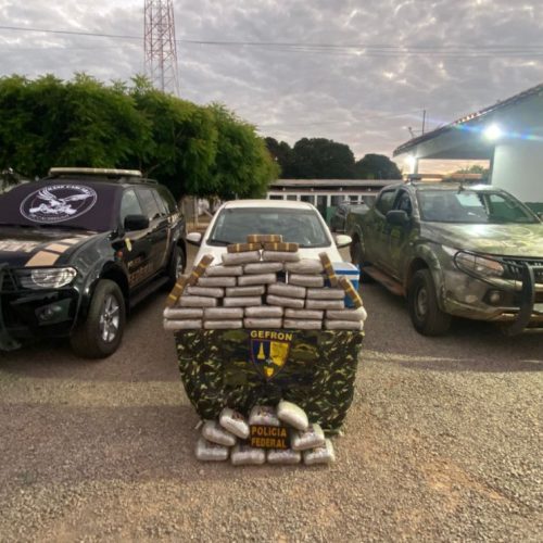 Gefron e PF apreendem 43 tabletes de drogas e causam prejuízo de R$ 233 mil às facções criminosas