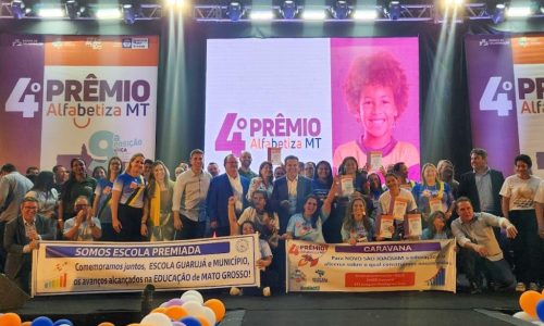 Governo premia 100 escolas da rede pública de MT com R$ 5 milhões na 4ª edição do Prêmio Alfabetiza MT