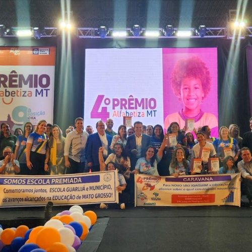 Governo premia 100 escolas da rede pública de MT com R$ 5 milhões na 4ª edição do Prêmio Alfabetiza MT