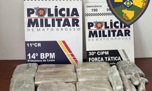 Polícia Militar prende homem com 8 quilos de maconha em Primavera do Leste