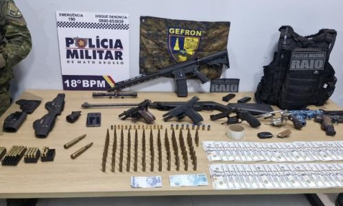 Gefron e PM apreendem arsenal de armas e drogas e causam prejuízo de R$ 8,4 milhões às facções criminosas