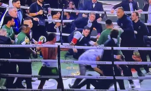 Luta entre Popó e Wanderlei Silva acaba em confusão no Spaten Fight Night