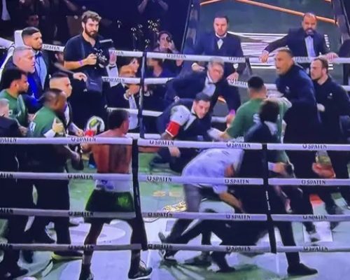 Luta entre Popó e Wanderlei Silva acaba em confusão no Spaten Fight Night