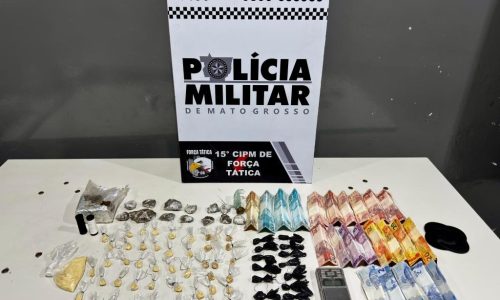 Força Tática prende casal com porções de maconha e pasta base de cocaína em Várzea Grande