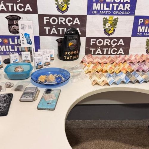 Força Tática prende suspeitos por tráfico de drogas e diversas passagens criminais