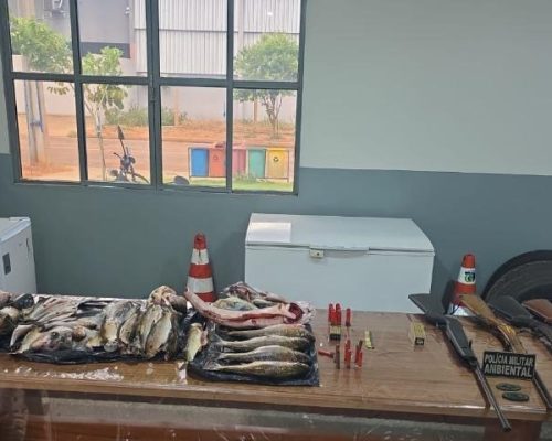 PM prende homem e apreende espingardas e 40 quilos de carnes de caça e pescado ilegal