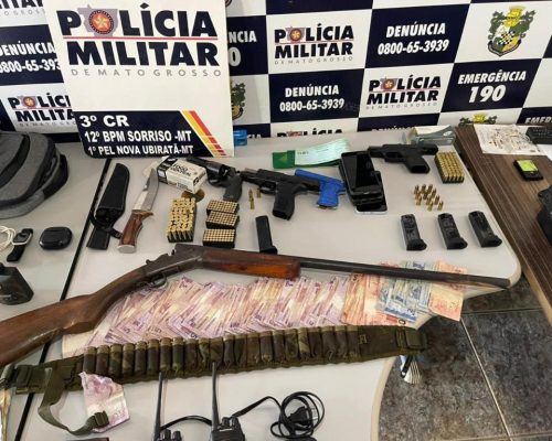 Polícia Militar conduz cinco suspeitos após roubo à residência em Nova Ubiratã