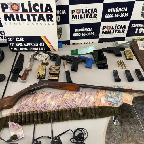 Polícia Militar conduz cinco suspeitos após roubo à residência em Nova Ubiratã