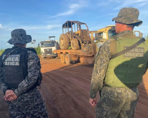 Batalhão Ambiental da PM apreende equipamentos após denúncia de crime em zona rural de Colniza