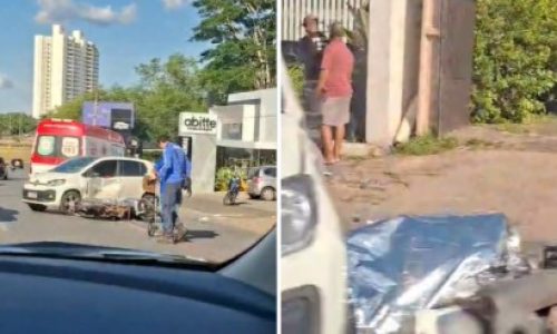 Motociclista morre após ser atingido por dois veículos na Avenida Miguel Sutil, em Cuiabá