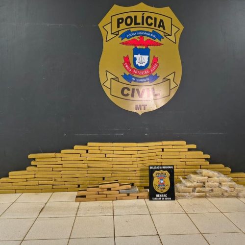 Polícia Civil prende quatro pessoas e apreende mais de 140 quilos de drogas em Tangará da Serra
