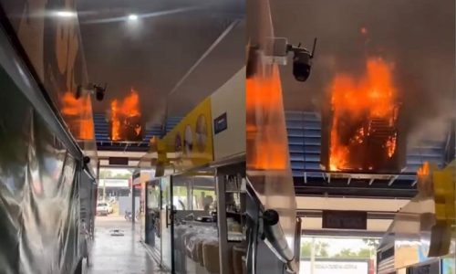 Incêndio atinge Mercado do Porto, em Cuiabá, e provoca susto na manhã desta terça-feira