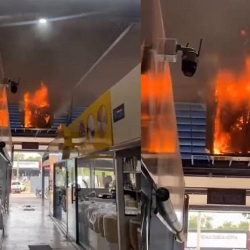 Incêndio atinge Mercado do Porto, em Cuiabá, e provoca susto na manhã desta terça-feira