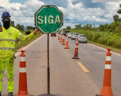 Obras provocam pare e siga e interdições parciais na BR-163 e BR-364 em Mato Grosso nesta terça-feira (10)
